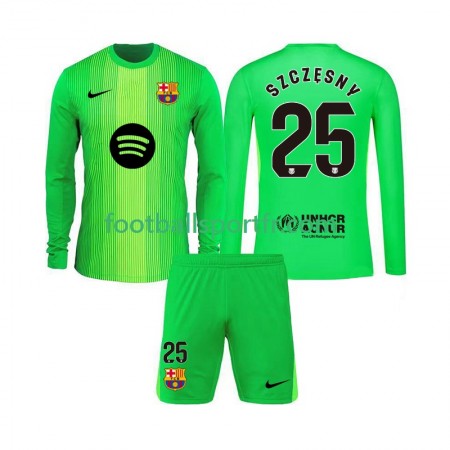 Tenue FC Barcelone Szczesny 25 Gardien Enfant Domicile 2025-2026 Maillot de Foot ML